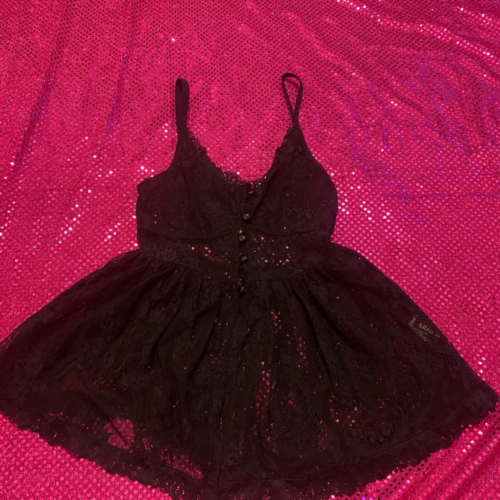 black lace babydoll top from killstar